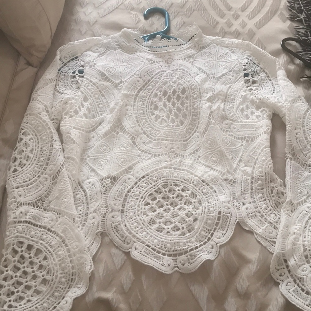 Lace lined shirt